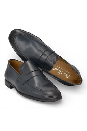 Mocassino uomo Dino Draghi in pelle colore blu notte. DINO DRAGHI | 1034-BLU